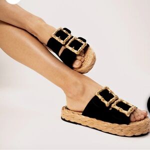 Schutz Enola Rope Flat Sandal Size 6